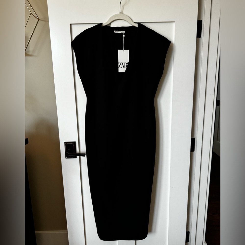 ZARA midi dress in black, XL